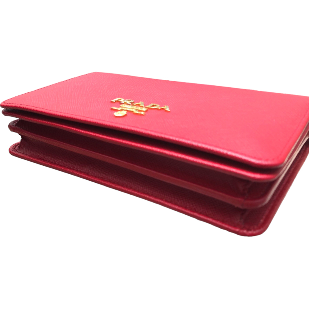 Prada Sapphire Wallet Red Shoulder Bag - Picture 3 of 10